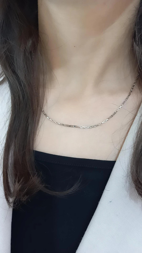 زنجیر آجری ریز ، استیل، رنگ نقره ای ، رنگ ثابت